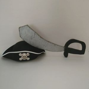 Painted Wooden Cutout Pirate's Sword Costume Prop